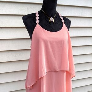 Cotton Candy Brand Light Pink Daisy Midi Dress